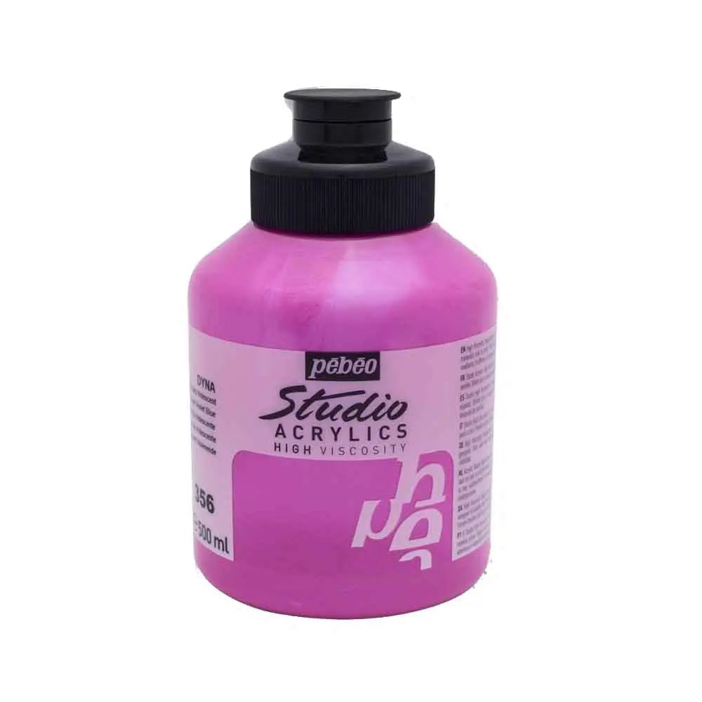 Pebeo Studio Iridescent Acrylic Paints / Colours High Viscosity 500ml (Loose) Pebeo